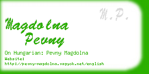 magdolna pevny business card